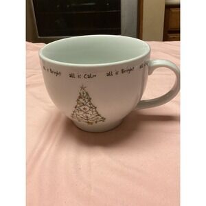 Pottery Barn Holiday Cheer "All is Calm All is Bright" 20 oz. Jumbo Mug Bowl